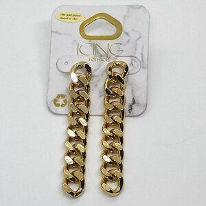 Nwt Icing 18kt‎ Gold Plated Chain Dangle Earrings